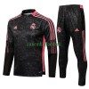 Real Madrid Ensemble Sweat d'Entraînement Quarter-Zip 21-22 Noir Rouge Pour Homme